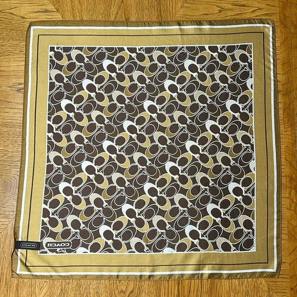 COACH Signature Silk Scarf - Picture 6 of 13